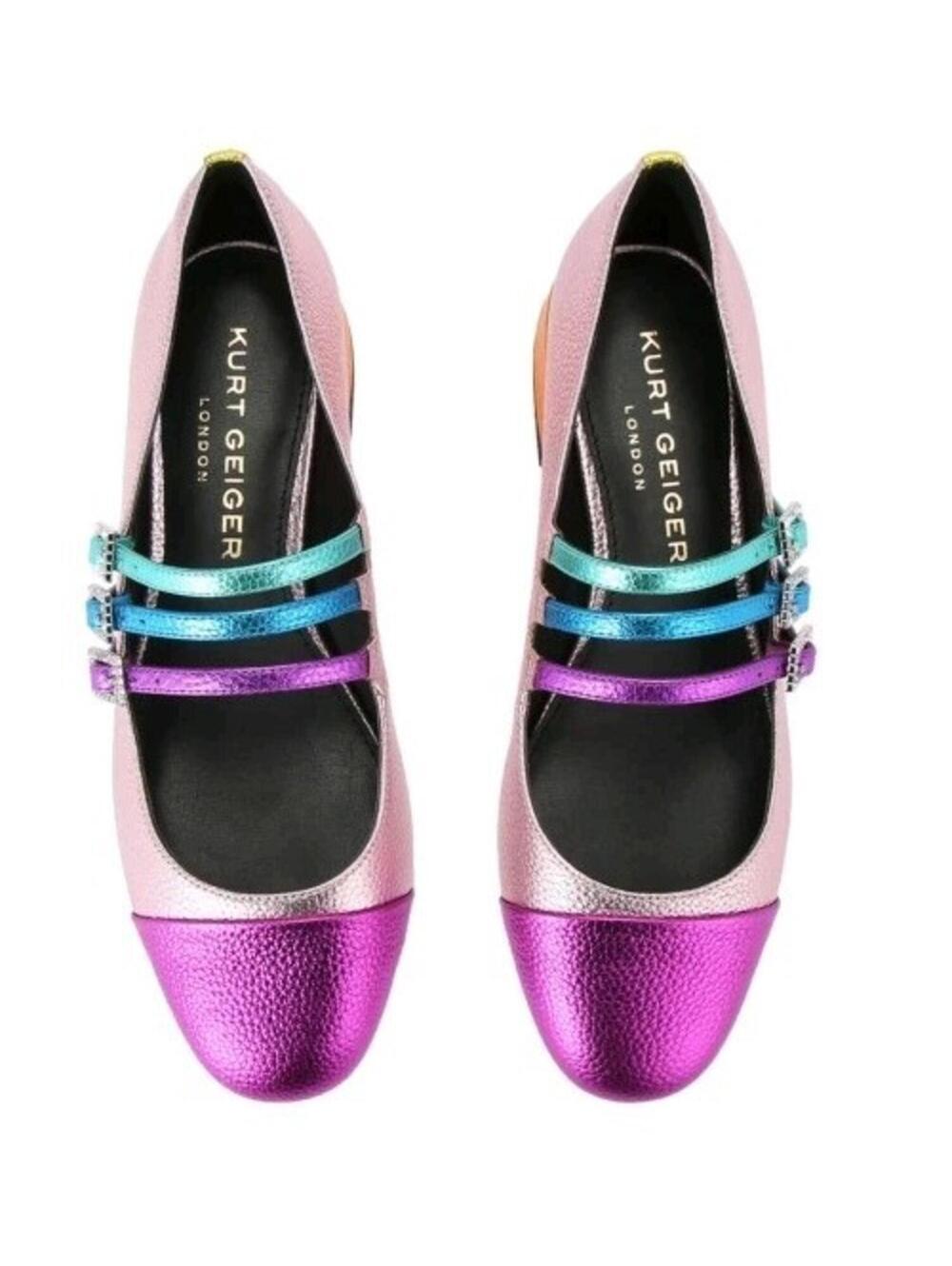 KURT GEIGER LONDON Pierra Mary Jane Flats Size 37/US 6.5 Upper Leather NEW - Picture 2 of 12